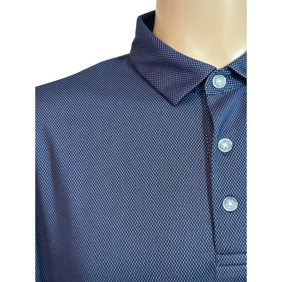 Callaway Men’s Opti Dri Golf Polo Shirt L Navy Short Sleeve “Baron Funds” Logo - Picture 9 of 14